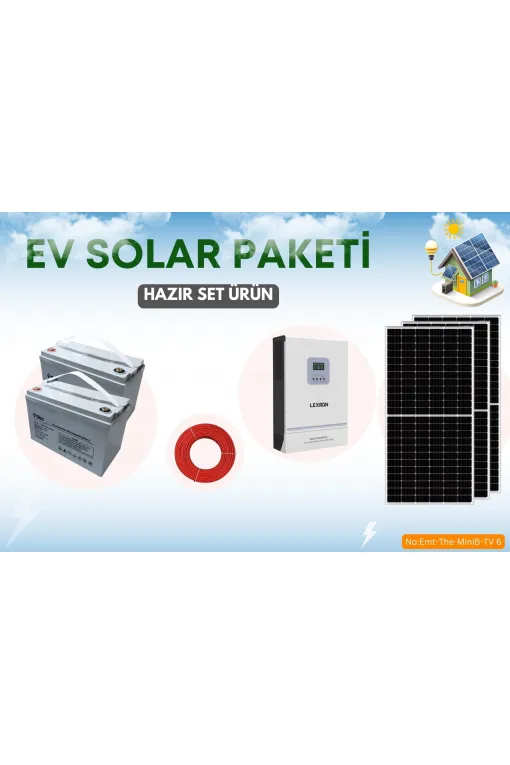 Kesintisiz Enerji İçin Solar Ev Paketi – 3KW MPPT, 1755W Panel, 200Ah Akü Kesintisiz Enerji İçin Solar Ev Paketi – 3KW MPPT, 1755W Panel, 200Ah Akü